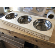 Medium Angled Pet Feeder - 3 Bowl